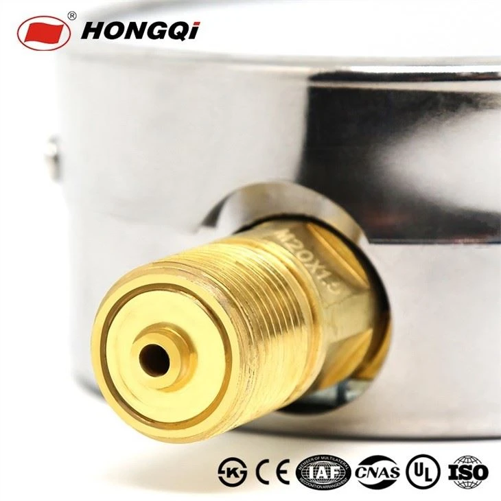 Ecnomical Electroplating Pressure Gauge With Brass Connetion